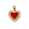Pendant Copper Goldplated Heartshaped Zircon Accessories Diy