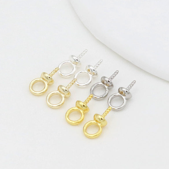 Pendant Diy Accessories Copper Electroplated Allmatch Geometric 18K Real Gold Thread Large Hole Sheep's Eye