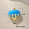 Pendant Diy Accessories Copper Heartshaped Electroplating Lava Love Red Heart Crystal