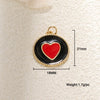 Pendant Diy Accessories Copper Heartshaped Electroplating Lava Love Red Heart Crystal