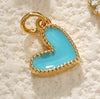 Pendant Diy Accessories Copper Heartshaped Electroplating Lava Love Red Heart Crystal