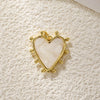 Pendant Diy Accessories Copper Heartshaped Electroplating Lava Love Red Heart Crystal