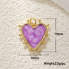 Pendant Diy Accessories Copper Heartshaped Electroplating Lava Love Red Heart Crystal