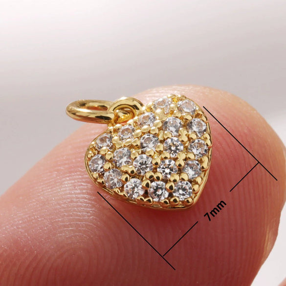 Pendant Diy Accessories Copper Heartshaped Electroplating Lava Love Red Heart Crystal