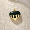 Pendant Diy Accessories Copper Heartshaped Electroplating Lava Love Red Heart Crystal