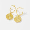 Pendant Earrings Copper Geometric Electroplated Platinum 18K Gold Retro Light Luxury Women's