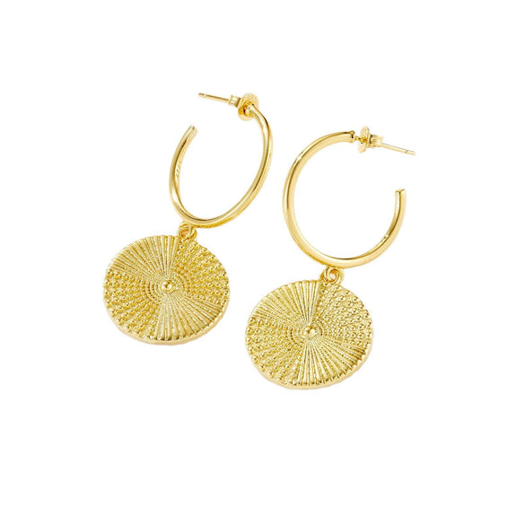 Pendant Earrings Copper Geometric Electroplated Platinum 18K Gold Retro Light Luxury Women's