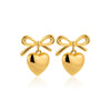 Pendant Earrings Copper Heartshaped Bow Tie Electroplating For Women