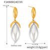 Pendant Earrings 316L Stainless Steel Geometric Stitching Electroplated Niche Style For Women