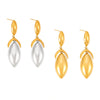 Pendant Earrings 316L Stainless Steel Geometric Stitching Electroplated Niche Style For Women