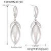 Pendant Earrings 316L Stainless Steel Geometric Stitching Electroplated Niche Style For Women