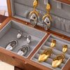 Pendant Earrings 316L Stainless Steel Geometric Stitching Electroplated Niche Style For Women