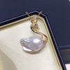Pendant Freshwater Pearl Copper Alien Shape Classic Minimalist Style