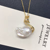 Pendant Freshwater Pearl Copper Alien Shape Classic Minimalist Style