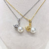 Pendant Freshwater Pearl Copper Round Gourd Baroque Candy Wrinkle Aurora Style