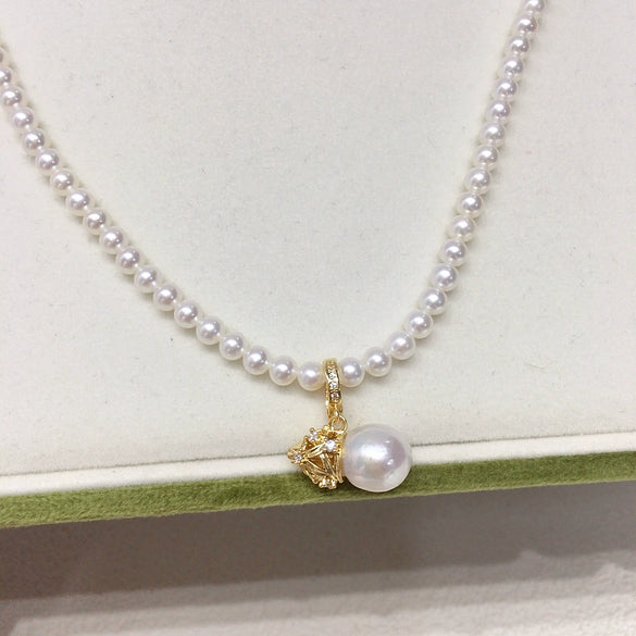 Pendant Freshwater Pearl Copper Round Gourd Baroque Candy Wrinkle Aurora Style