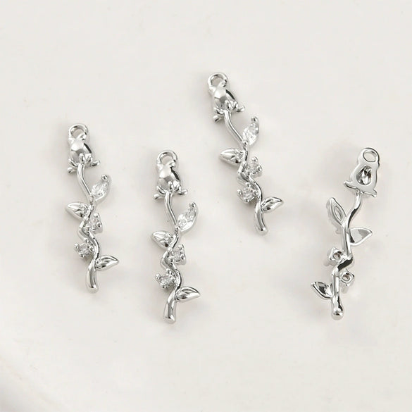 Pendant Jewelry Accessories Copper Inlaid Zircon Electroplated