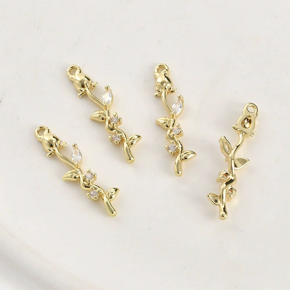 Pendant Jewelry Accessories Copper Inlaid Zircon Electroplated