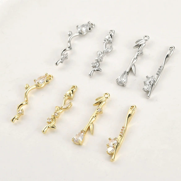 Pendant Jewelry Accessories Copper Inlaid Zircon Electroplated