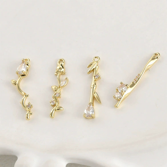 Pendant Jewelry Accessories Copper Inlaid Zircon Electroplated