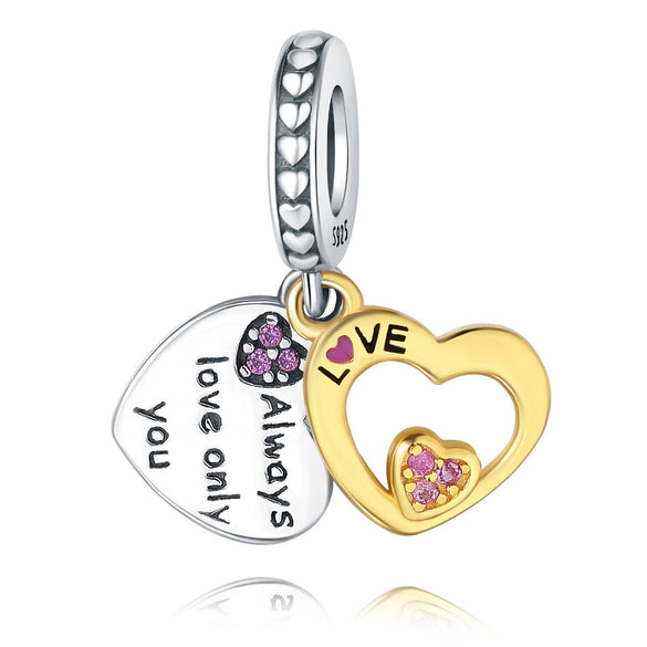 Pendant Jewelry Accessories 925 Sterling Silver Heart Shaped Infinite Eternal Love Dripping Oil Design