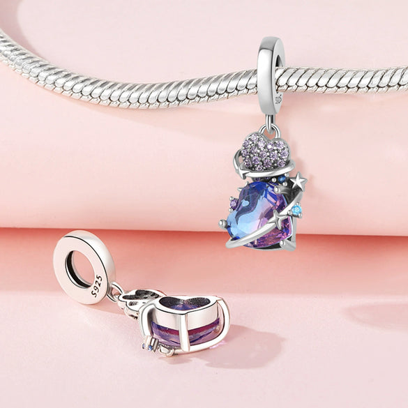 Pendant Jewelry Accessories 925 Sterling Silver Heart Shaped Infinite Eternal Love Dripping Oil Design