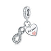 Pendant Jewelry Accessories 925 Sterling Silver Heart Shaped Infinite Eternal Love Dripping Oil Design