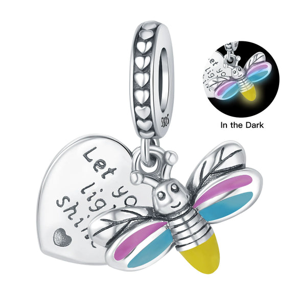 Pendant Jewelry Accessories 925 Sterling Silver Luminous Firefly Beaded Dripping Oil Original Design