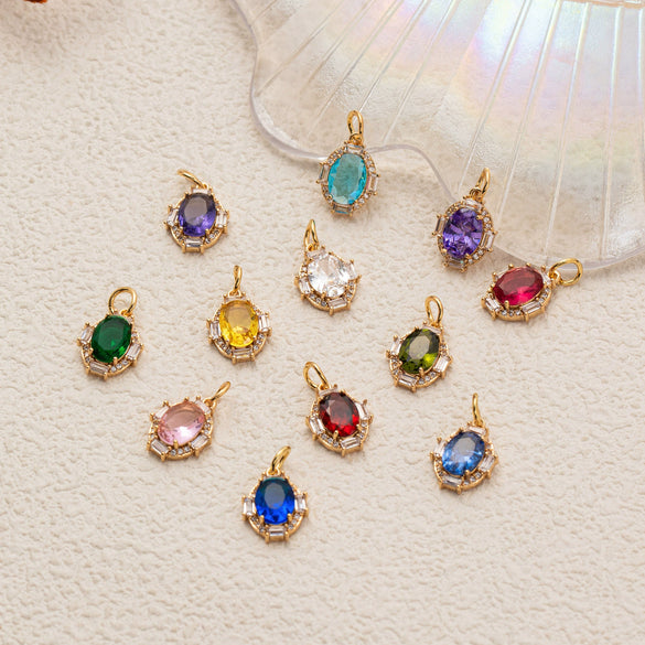 Pendant Jewelry Copper Geometric Style Set With Gems