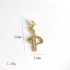 Pendant Jewelry Copper Gold Inlaid Letter Style Accessories