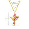 Pendant Jewelry Copper Inlaid Zircon Electroplating Colorful Oil Drop Style Unisex Clavicle Chain