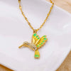 Pendant Jewelry Copper Inlaid Zircon Electroplating Colorful Oil Drop Style Unisex Clavicle Chain