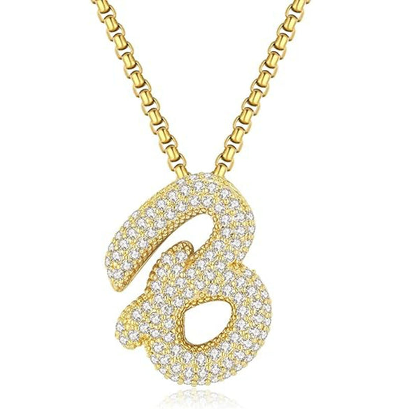 Pendant Jewelry Copper Mixed Gemstone Inlaid With Letters Numbers Text Style For Women