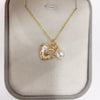 Pendant Jewelry Freshwater Pearl Copper Love Crown Flat Round Bun Round Minimalist