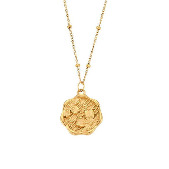 Pendant Jewelry Stainless Steel Casting Geometric Ball Chain Necklace For Women