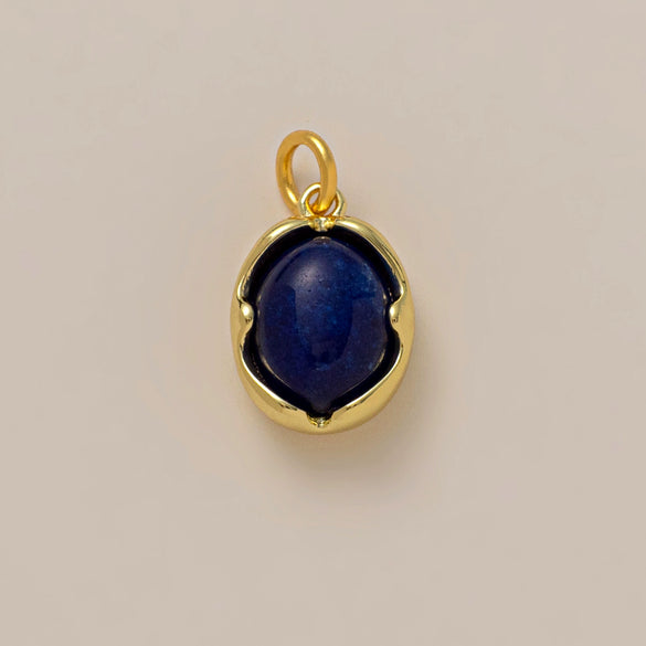 Pendant Natural Stone Geometric Copper Electroplated