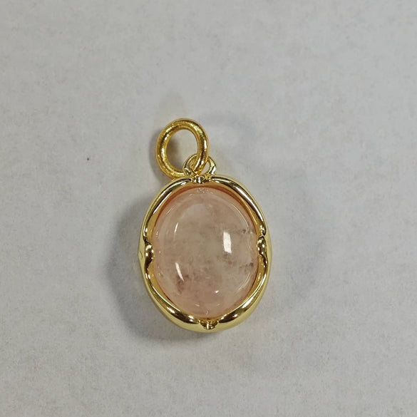 Pendant Natural Stone Geometric Copper Electroplated