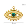 Pendant Natural Stone Stainless Steel Retro Devil Eye Geometry Vacuum In Furnace Electroplated