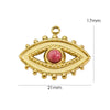 Pendant Natural Stone Stainless Steel Retro Devil Eye Geometry Vacuum In Furnace Electroplated