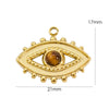 Pendant Natural Stone Stainless Steel Retro Devil Eye Geometry Vacuum In Furnace Electroplated
