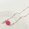 Pendant Natural Stone Titanium Steel Geometric Macaron Color 14K Gold Plated