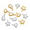 Pendant Necklace Accessories Stainless Steel Natural Stone Fivepointed Star Drop Shape Totem Pattern Vacuum Gold Plated
