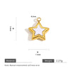 Pendant Necklace Accessories Stainless Steel Natural Stone Fivepointed Star Drop Shape Totem Pattern Vacuum Gold Plated