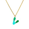 Pendant Necklace Alloy Stainless Steel Letter Dripping Oil Design
