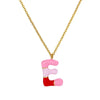 Pendant Necklace Alloy Stainless Steel Letter Dripping Oil Design