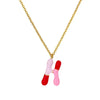 Pendant Necklace Alloy Stainless Steel Letter Dripping Oil Design