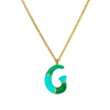 Pendant Necklace Alloy Stainless Steel Letter Dripping Oil Design
