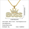 Pendant Necklace Alloy With Diamond And Letter Pattern Hiphop Style