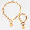 Pendant Necklace Aluminum Chain Alloy U Shape Geometric Electroplating Minimalist Women's