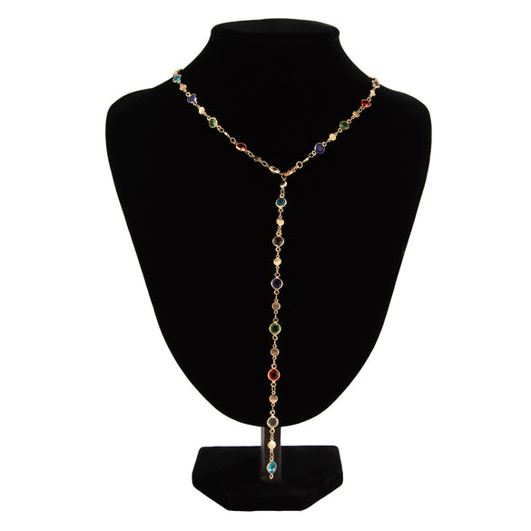 Pendant Necklace Artificial Crystal Geometric Style Electroplating Women's